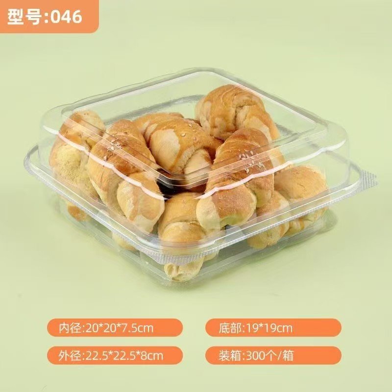 Disposable plastic packaging boxes